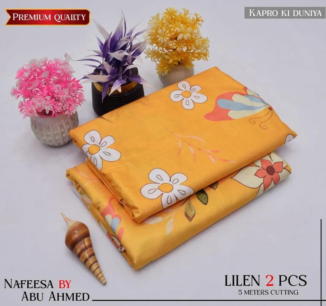 2 Pcs Women's Unstitched Printed Suit