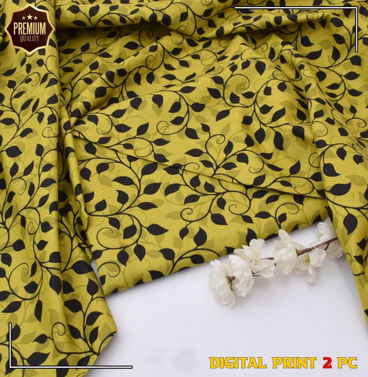 2 Pcs Women's Unstitched winter Printed Suit