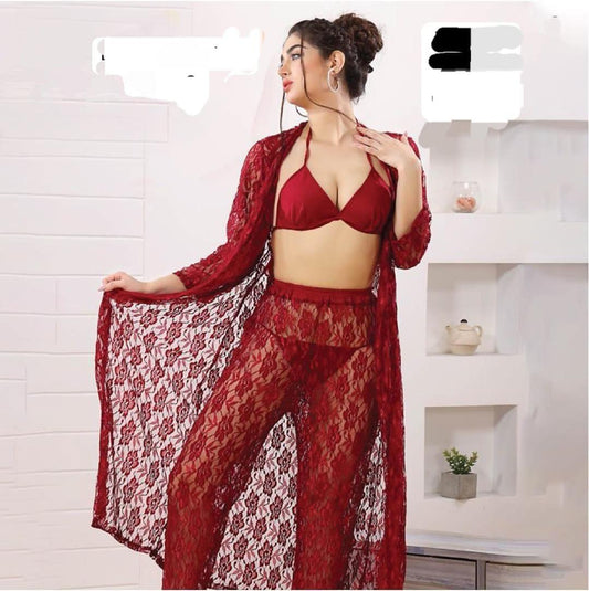 Night Suit - 4 Pcs Sleepwear Set