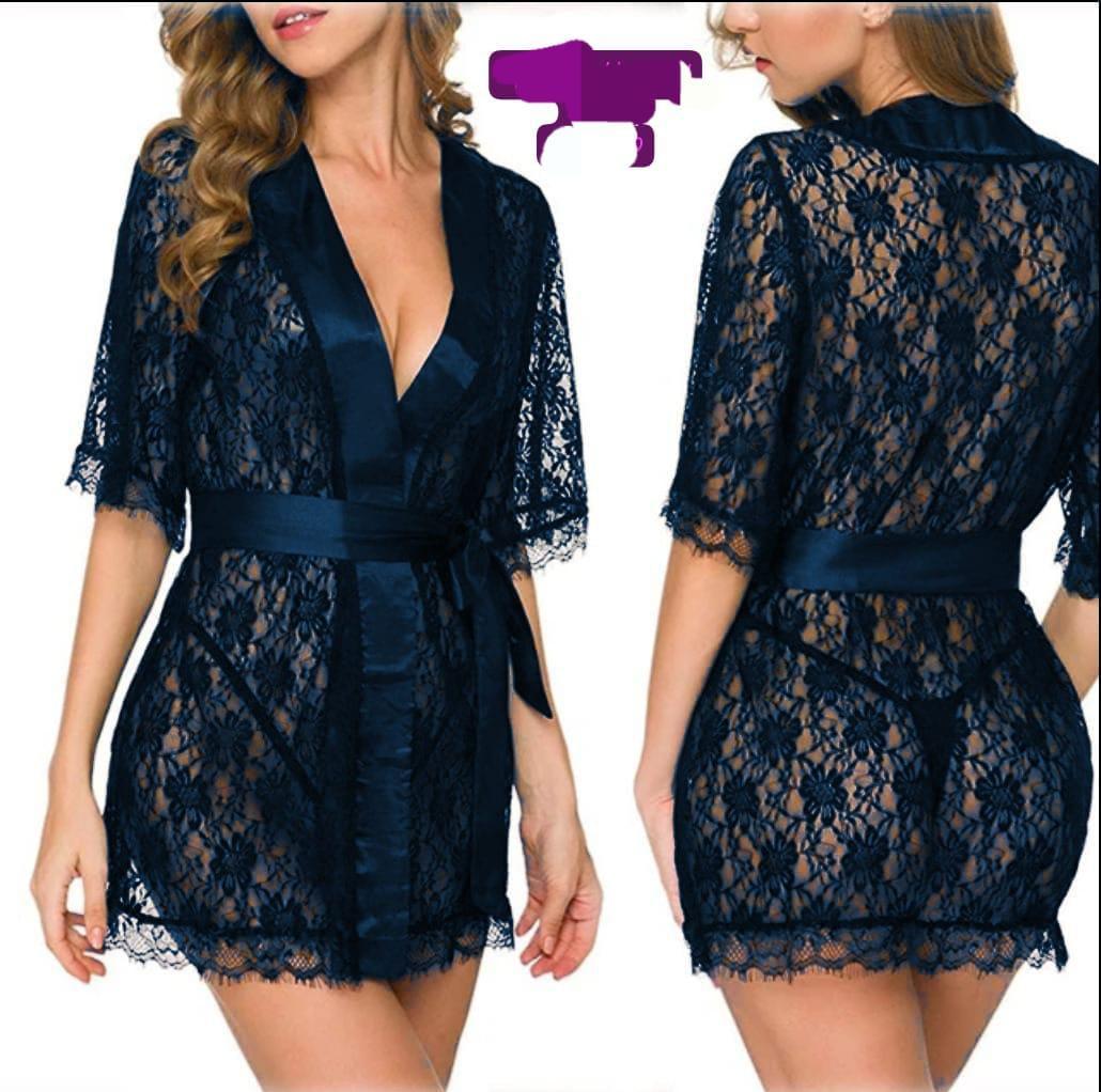 Luxurious Blue Silk Nightwear Set - Light Weight &amp; Comfortable